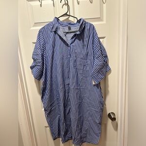Blue Pinstripe Dress